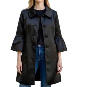 Live‎ a Little Black Flare Sleeve Button Front Jacket Medium